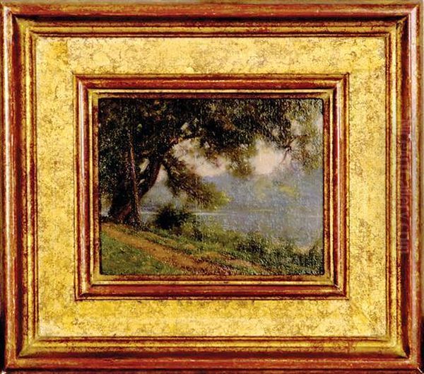 Summer Landscape Overlooking River - view 1