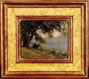 Summer Landscape Overlooking River by Jules Cyrille Cave