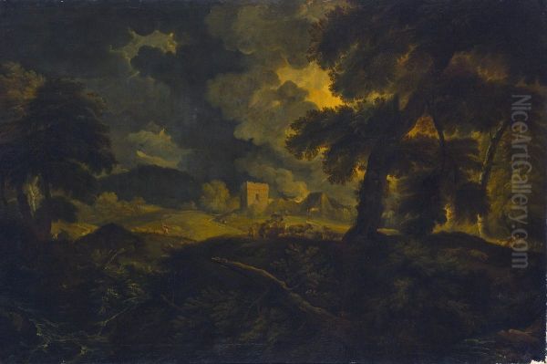 Landscape with Shepherds in a Storm - view 1