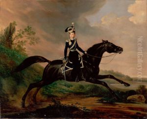 Equestrian Portrait of Grand Prince Alexander Nikolayevich by Franz Kruger