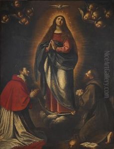 The Immaculate Conception With Saint Carlo Borromeo And Saint Francis