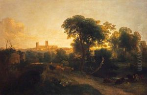 A Distant View of Lincoln Cathedral by Peter de Wint