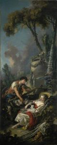 A Pastoral Scene ('La Jardiniere Endormie') by Francois Boucher