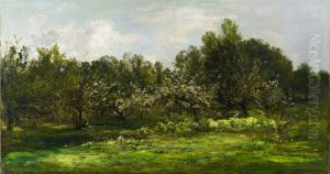 Orchard in Blossom (Les Pommiers en Fleur) by Charles-Francois Daubigny