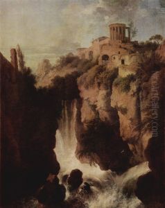 Wasserfalle inTivoli by Christian Wilhelm Ernst Dietrich