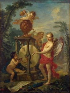 Cupid Sharpening an Arrow by Charles-Joseph Natoire