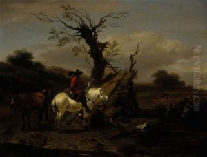 Encampment with a Figure on a White Horse Encampment with a Figure on a White Horse