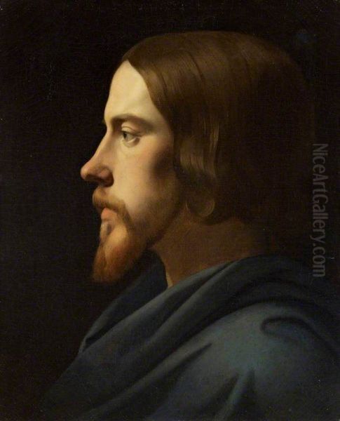 Study for the Head of Christ for La Madeleine, Paris (Portrait of Eugene Buttura) - view 1