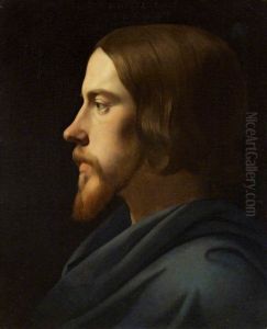 Study for the Head of Christ for La Madeleine, Paris (Portrait of Eugene Buttura)