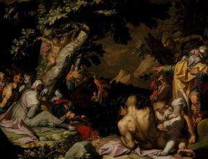 Miracle of the loaves (Jesus feeds the five thousand) by Abraham Bloemaert