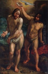 The Baptism by Goltzius Hendrick