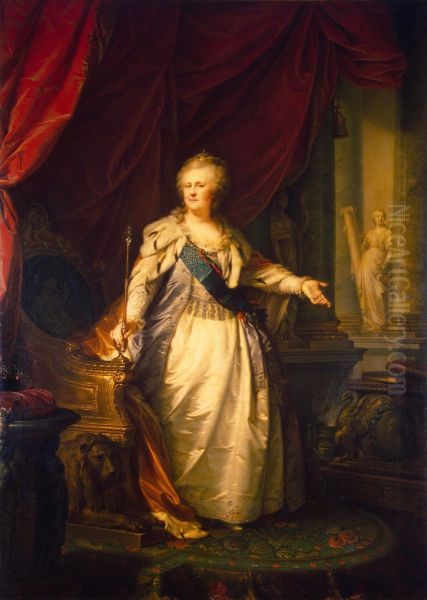 Portret imperatrici Ekateriny II s allegoriceskimi figurami Kreposti i Istiny
Lampi Iogann - view 1