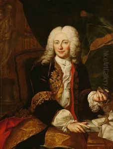 Johann Christoph Freiherr von Bartenstein (1689-1767) an einem Tisch sitzend, Kniestuck