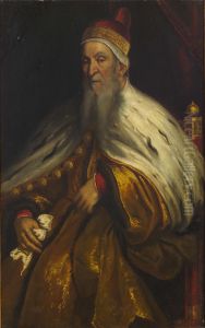 Portrait of Niccolo da Ponte (1491-1585), Doge of Venice by Palma il Giovane