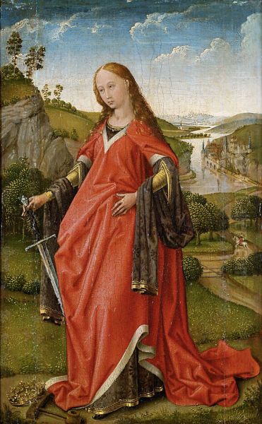 Rechter Flugel eines Diptychons: Hl. Katharina - view 1