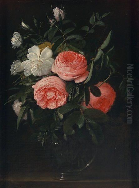 Glass with Roses - view 1