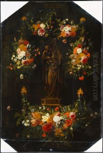 Statue of Mary in a Garland by Jan Anton van der Baren