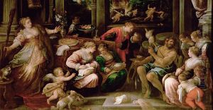 Herkules und Omphale by Francesco Bassano the Younger