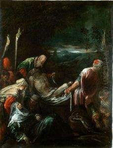 Burial of Christ by Leandro Bassano