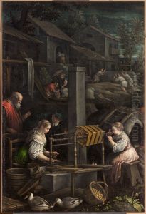 Spinnerei und Weberei (Juli)