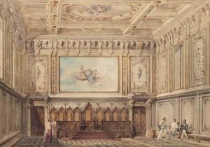 Interno Di Gusto Neo-rinascimentale by Emilio Cavenaghi