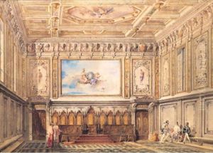 Interno Di Gusto Neo Rinascimentale by Emilio Cavenaghi
