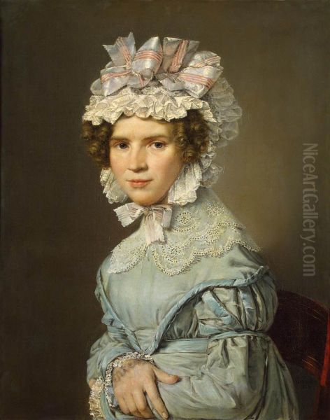 Portrait of a Lady in Blue Dress - view 1