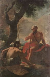 Merkur und Argus by Martino Altomonte
