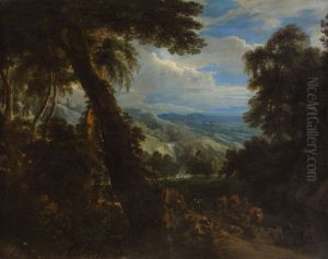 Landscape with a herd by Jacques d'Arthois