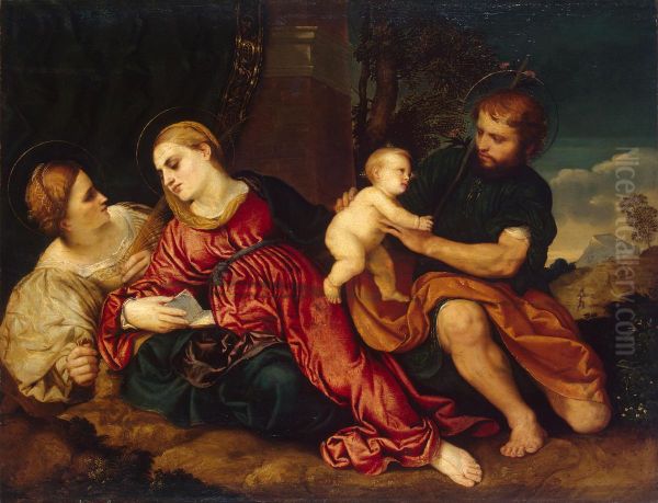 Holy Family with St Catherine - view 1