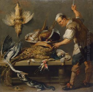 Cook at a Kitchen Table with Dead Game by Frans Snyders