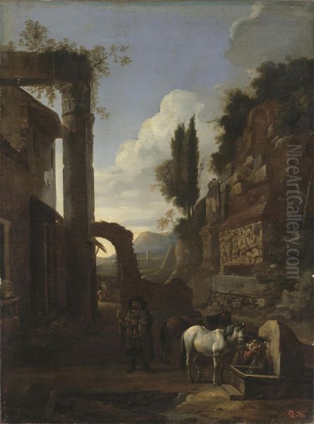 Road in the Roman Campagna - view 1