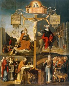 allegoria dell'antico e nuovo testamento con trionfo della chiesa sulla sinagoga)