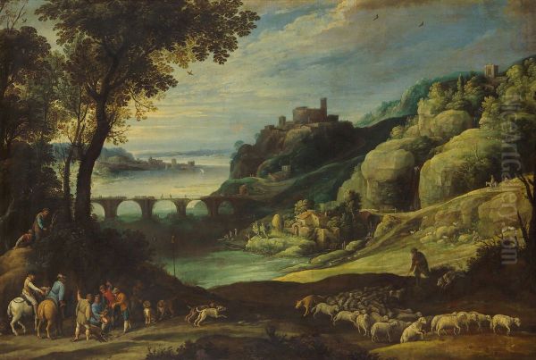 Landschaft mit Brucke - view 1