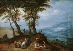 Weg zum Markt by Jan Brughel