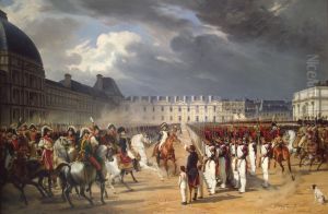 Invalid Handing a Petition to Napoleon at the Parade in the Court of the Tuileries Palace by Horace Vernet