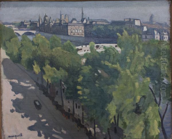 Quai du Louvre, summer - view 1