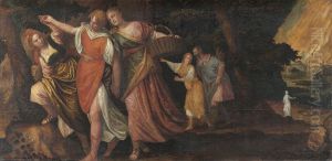 Lot flees Sodom by Paolo Veronese (Caliari)