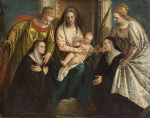 Madonna and Child with Saints Lucy and Catherine and Two Nuns by Paolo Veronese (Caliari)