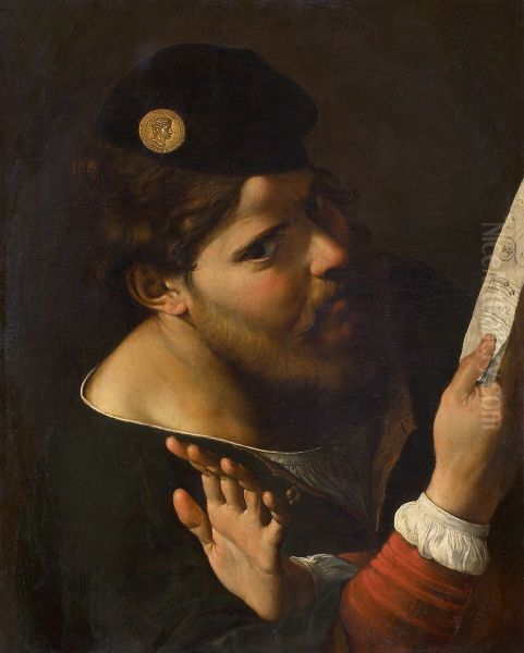 Singing man, possibly a self-portrait - view 1