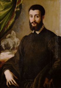 Bildnis eines Mannes aus der Familie Santacroce by Francesco Salviati