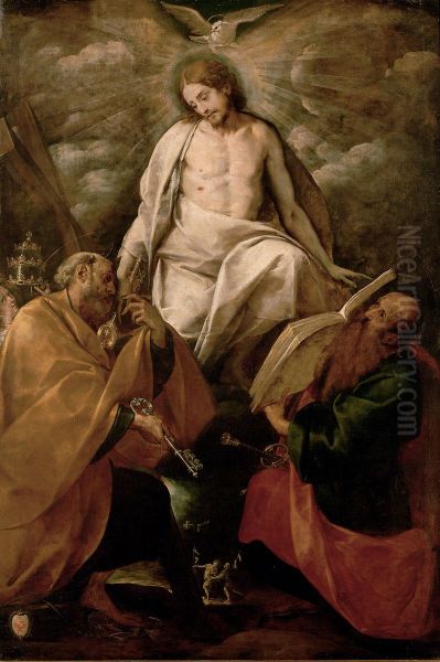 Christ appears to the apostles Peter and Paul - view 1