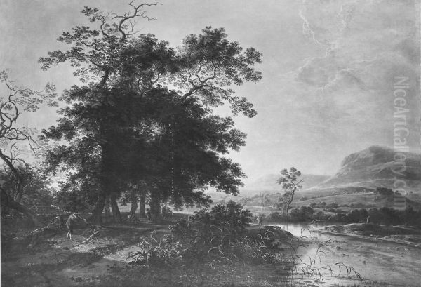 Landschaft bei Sonnenuntergang - view 1