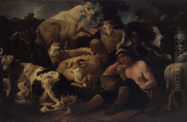 Herde mit schlafenden Hirten - view 1