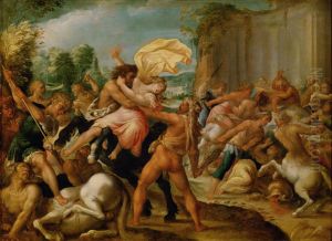 Herkules, Dejanira und der Kentaur Eurytion by Hans Rottenhammer