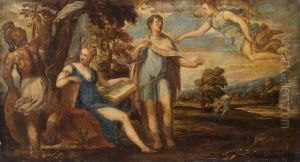 Aeneas and Dido by Andrea Schiavone