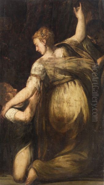 Kneeling Woman with Child - view 1