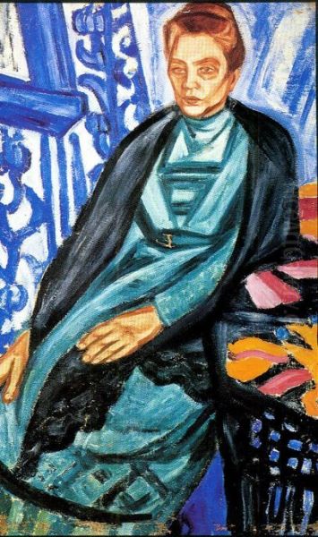 Portrait of Lady in Green Dress - view 1