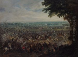 Large cavalry battle by Peter Snayers