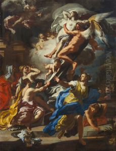 Boreas raubt Orethyia by Francesco Solimena